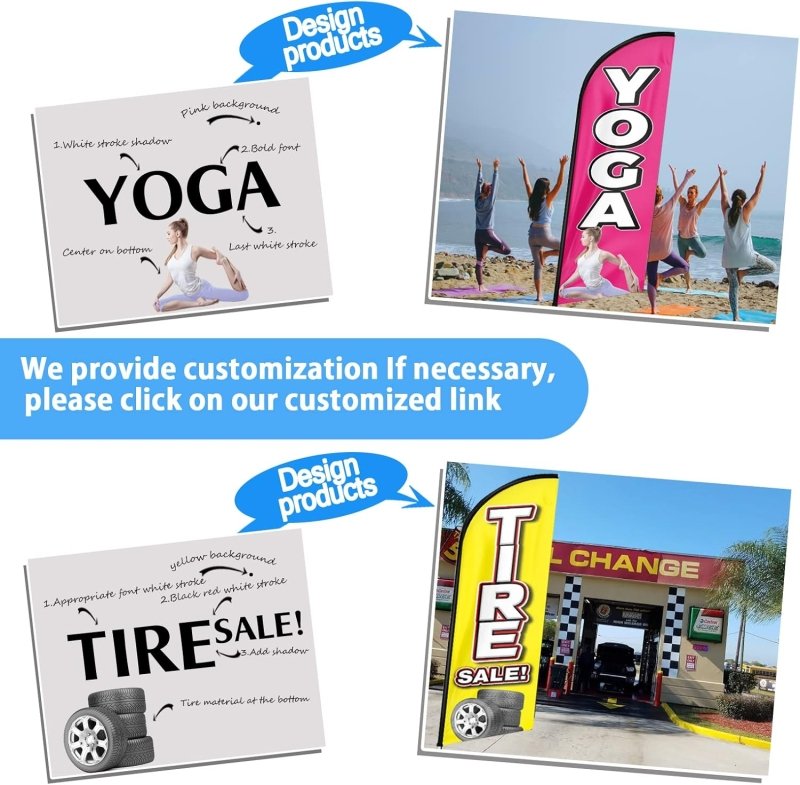 11FT 100% Hand Carwash Advertising Swooper Flag Fit 15FT Flagpole(Flagpole Not Included 4.3)