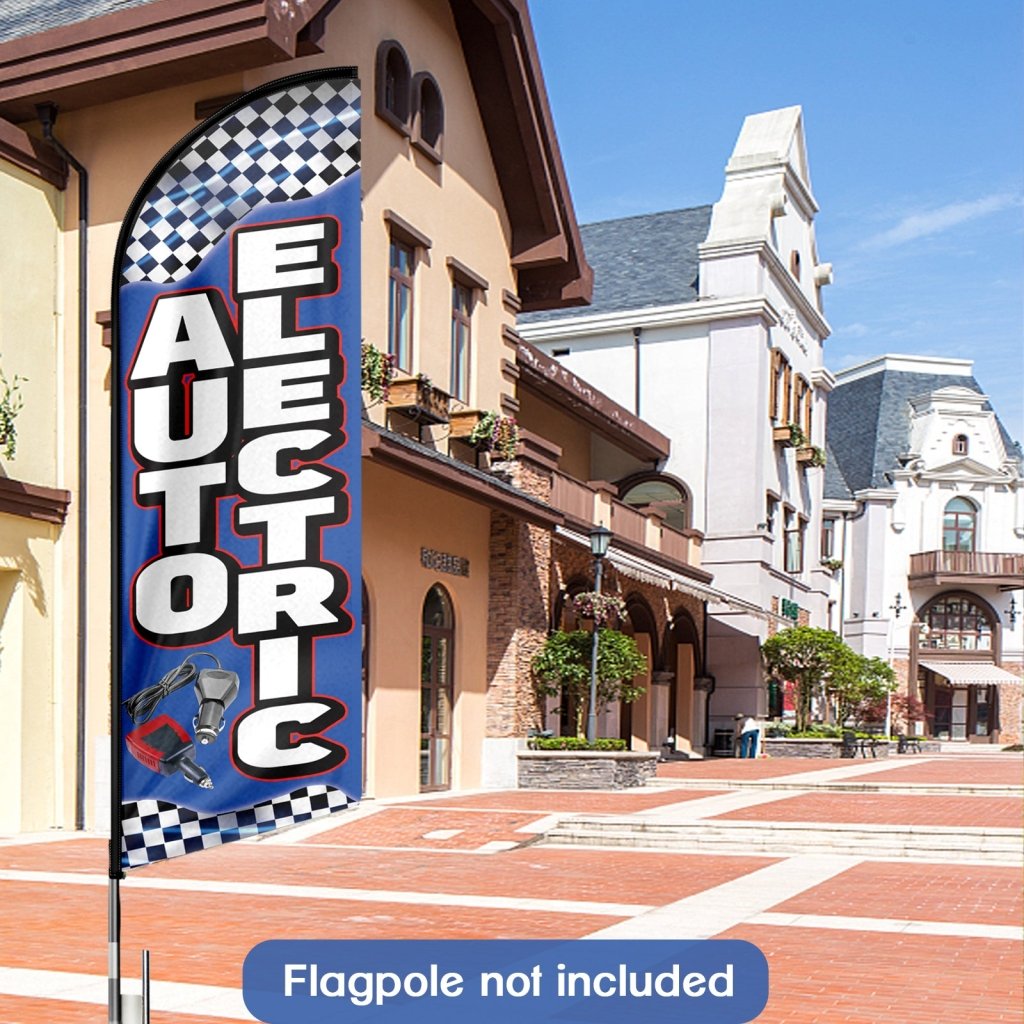 11FT Auto Electric Swooper Flag Fit 15FT Flagpole(Flagpole Not Included 4.3)