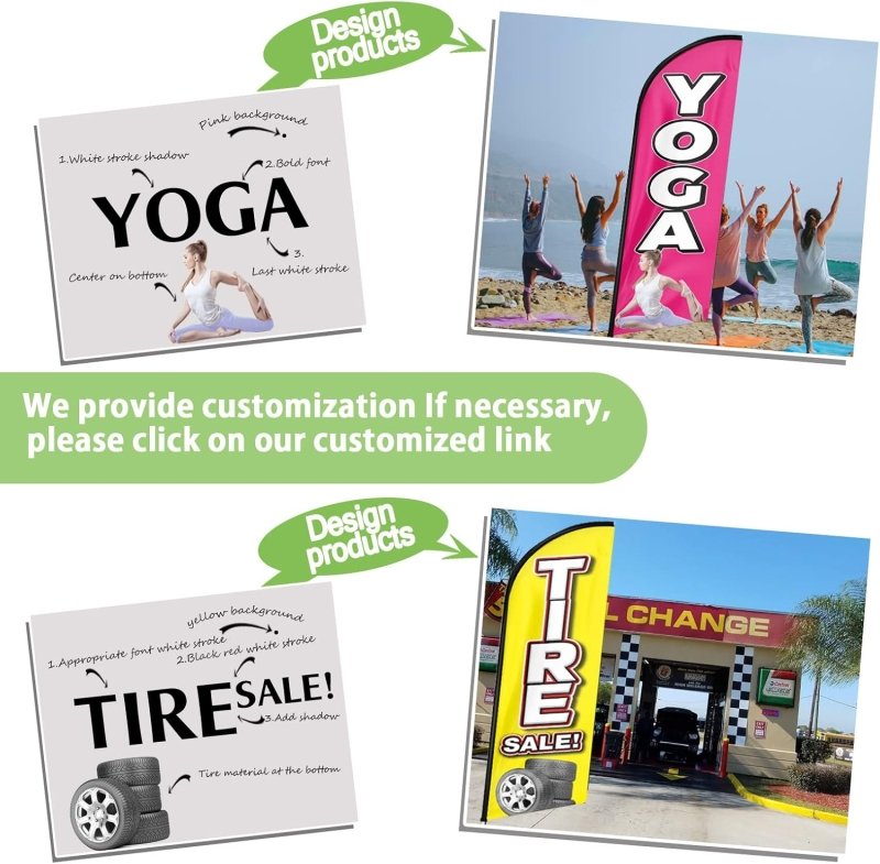 11FT Compre Aqui Pague Aqui Swooper Flag Fit 15FT Flagpole(Flagpole Not Included 4.3)