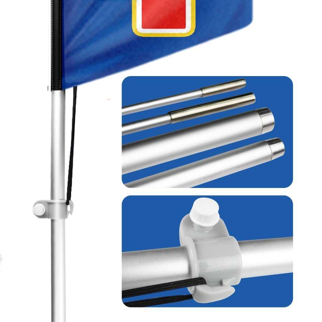 11FT Ebt Swooper Flag with Flag Pole Kit, Ground Stake(3.4m)