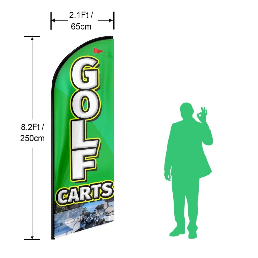 11FT Golf Advertising Swooper Flag Fit 15FT Flagpole(Flagpole Not Included 4.3)
