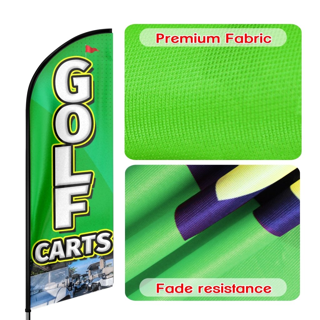 11FT Golf Advertising Swooper Flag Fit 15FT Flagpole(Flagpole Not Included 4.3)