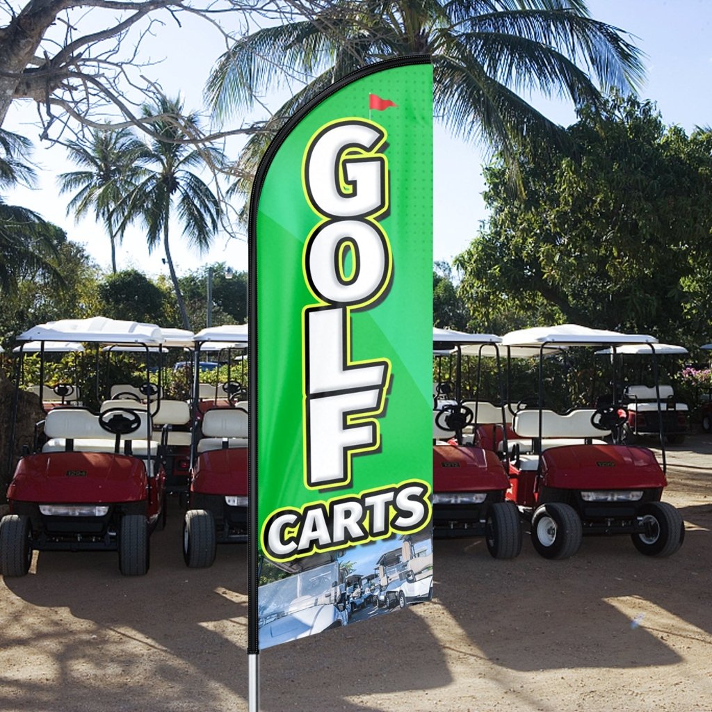 11FT Golf Advertising Swooper Flag Fit 15FT Flagpole(Flagpole Not Included 4.3)