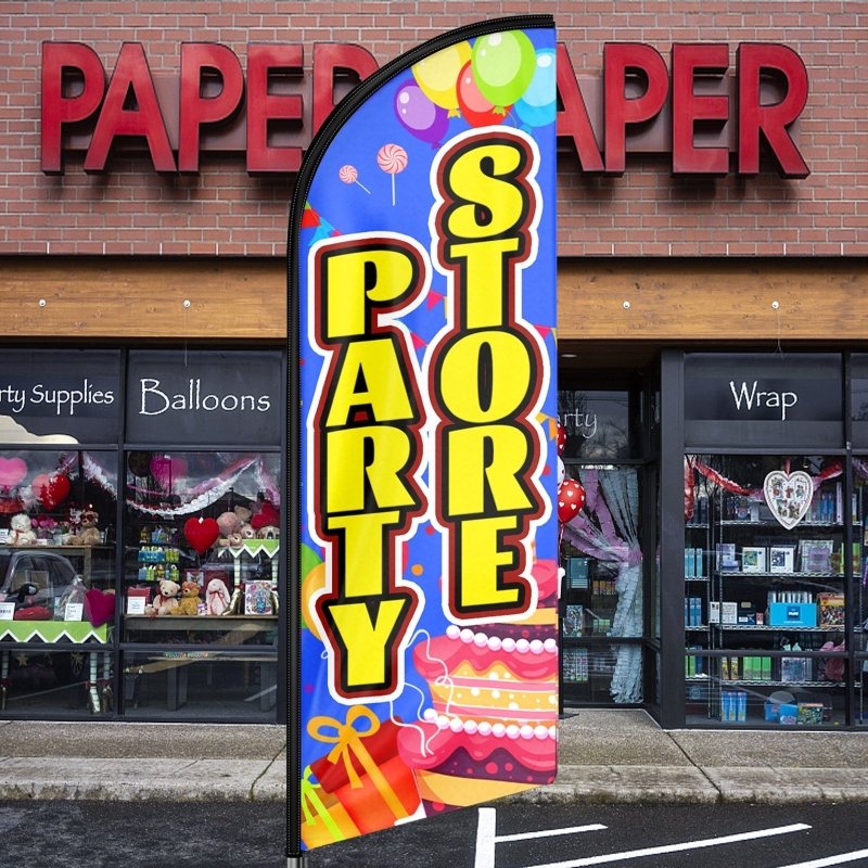11FT Party Store Advertising Swooper Flag Kit(3.4m)
