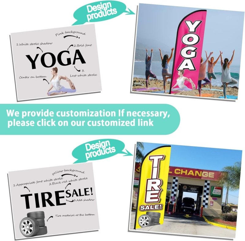 11FT Pescado Frito Advertising Swooper Flag Fit 15FT Flagpole(Flagpole Not Included 4.3)