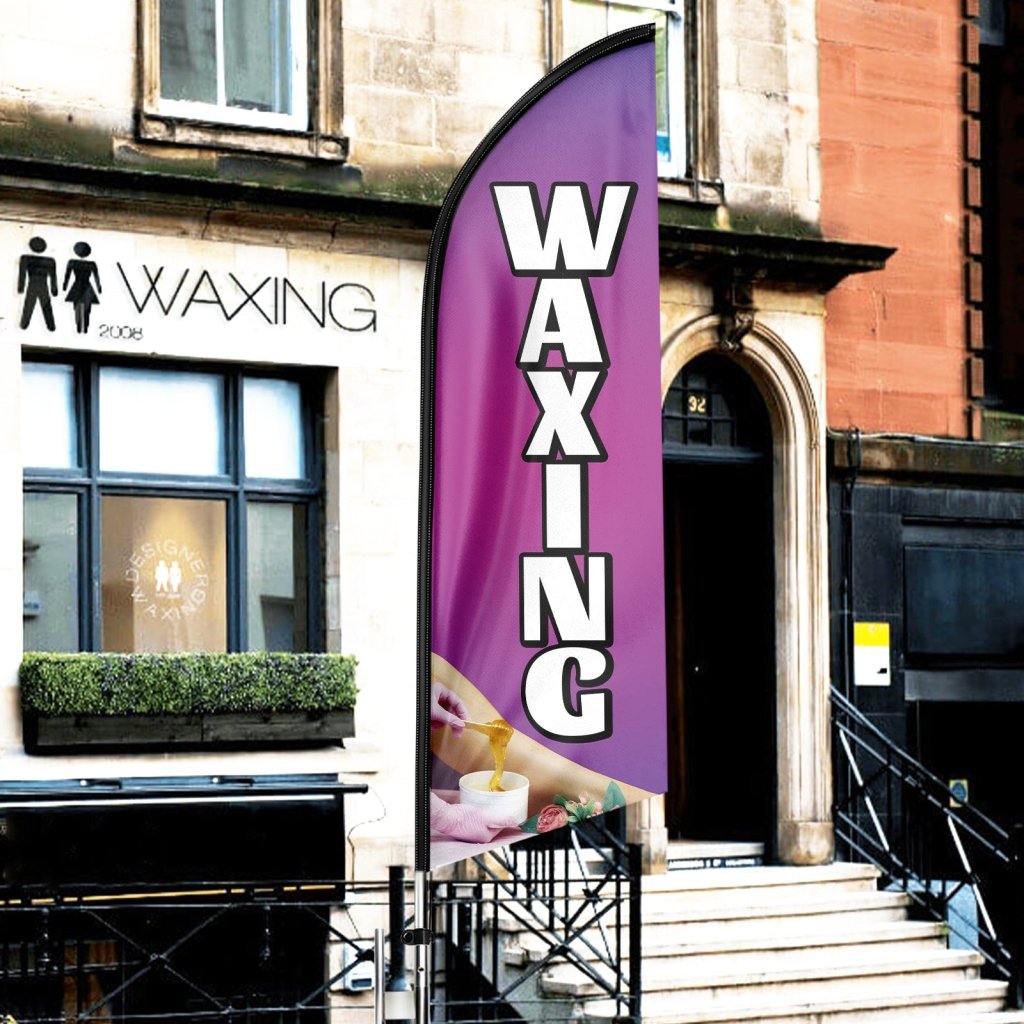 11FT Waxing Swooper Flag with Aluminium Alloy Flag Pole Kit(3.3m)