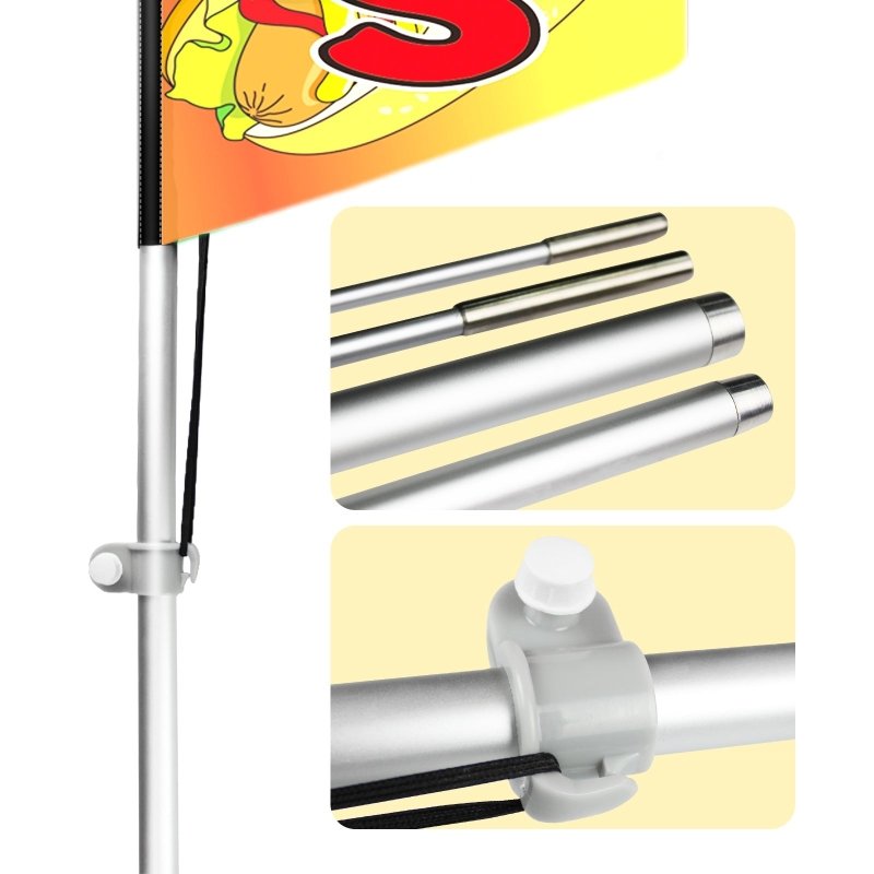 11FT Windless Hot Dog Feather Flag with Flagpole/ Ground Stake/Portable Bag(3.4m)