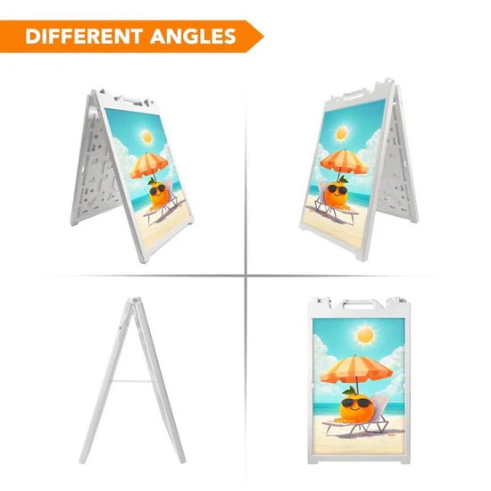 21.5"x28.5" A-Frame Sidewalk Sign – Double-Sided Folding Display for Outdoor Advertising
