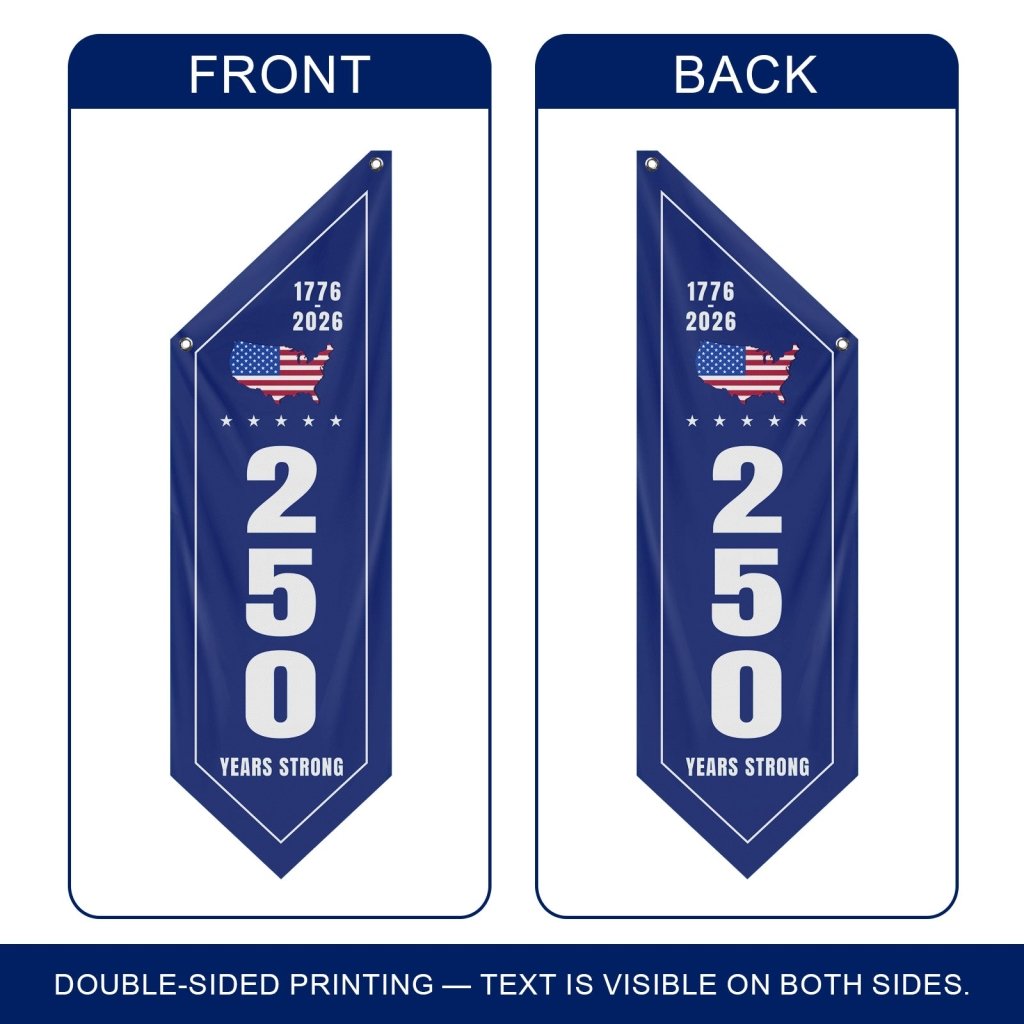 250 Years Strong Patriotic Porch Banner(Flag Only)