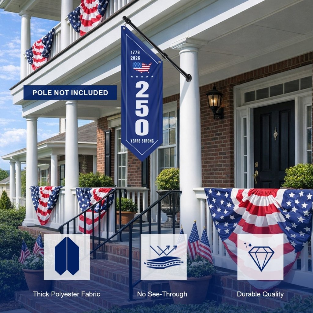 250 Years Strong Patriotic Porch Banner(Flag Only)