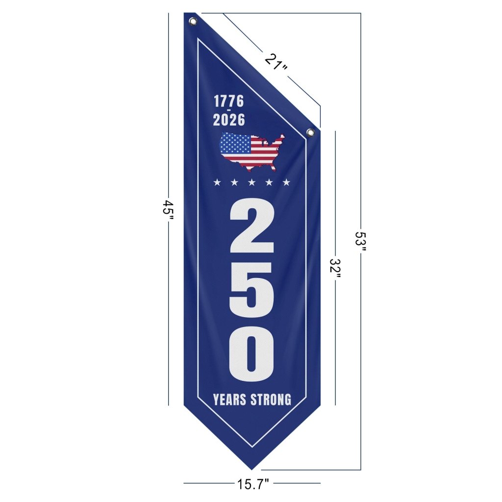 250 Years Strong Patriotic Porch Banner(Flag Only)