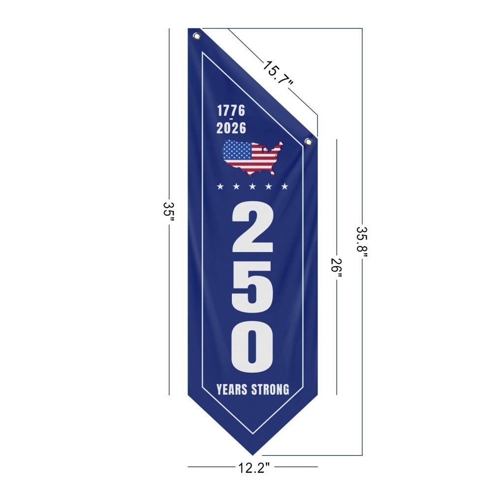 250 Years Strong Patriotic Porch Banner(Flag Only)