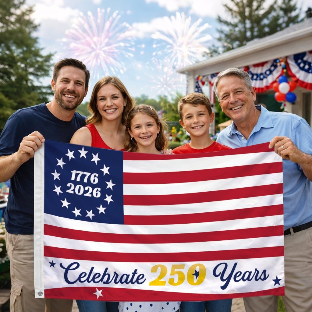 250th Anniversary American Flag (1776–2026) – USA 3x5 ft, Striped