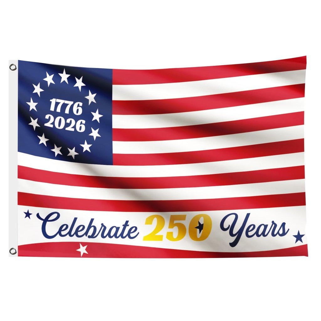 250th Anniversary American Flag (1776–2026) – USA 3x5 ft, Striped