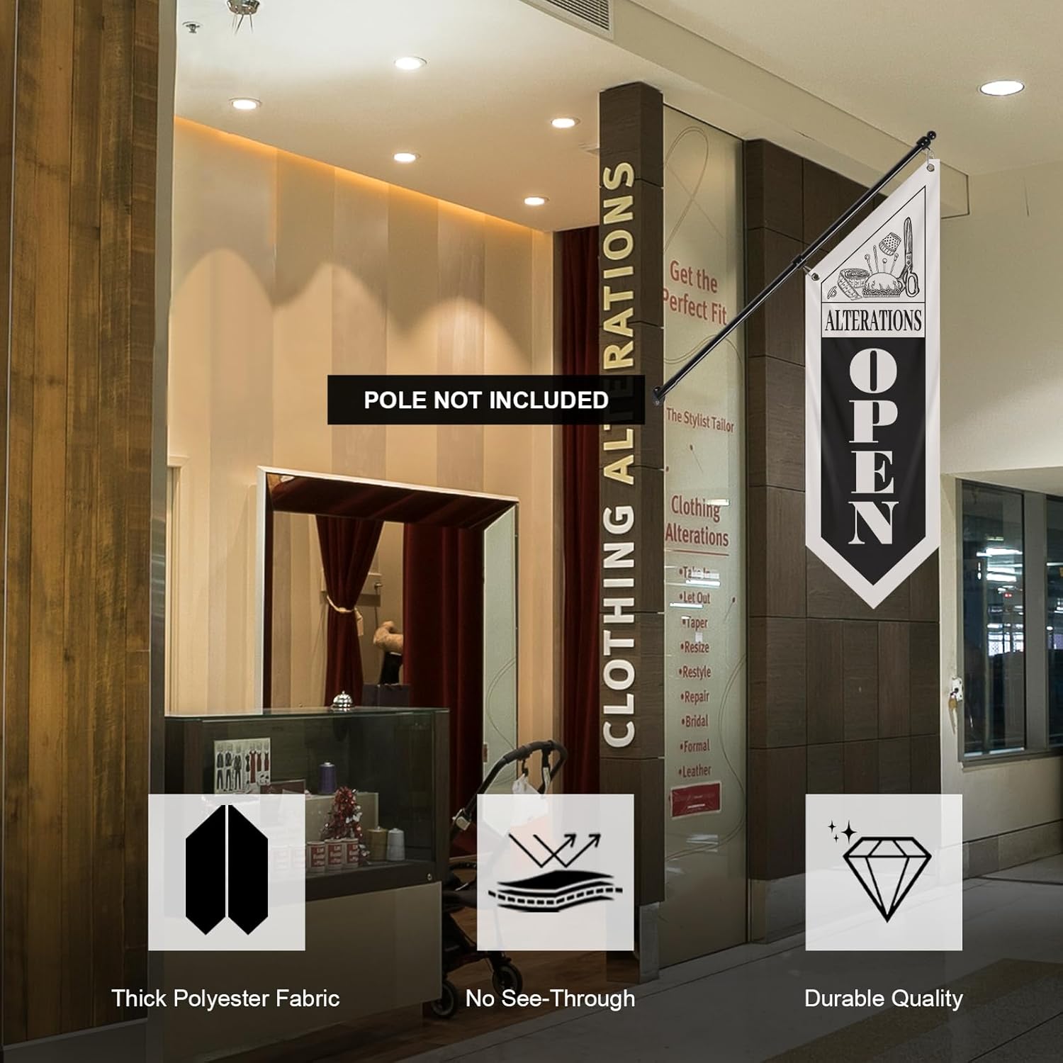 Vintage Alterations Open Flag, Double-Sided Three-ply (Flag Only)