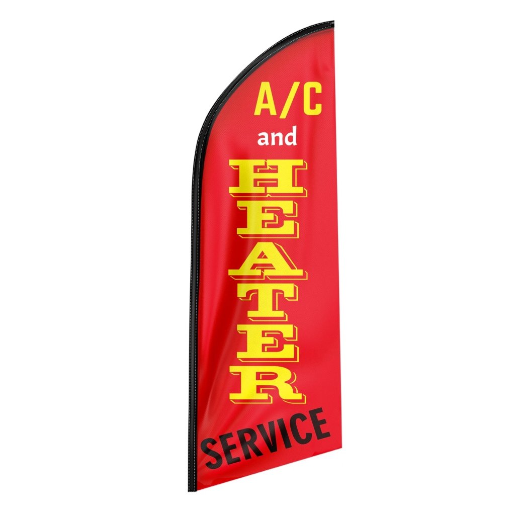 8FT AC And Heater Service Swooper Flag (Flagpole Not Included 3.4)