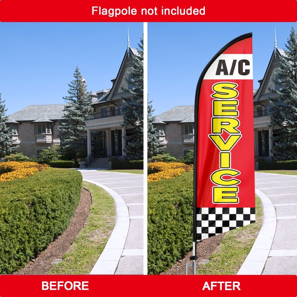 8FT AC Service Swooper Flag (Flagpole Not Included 3.4)