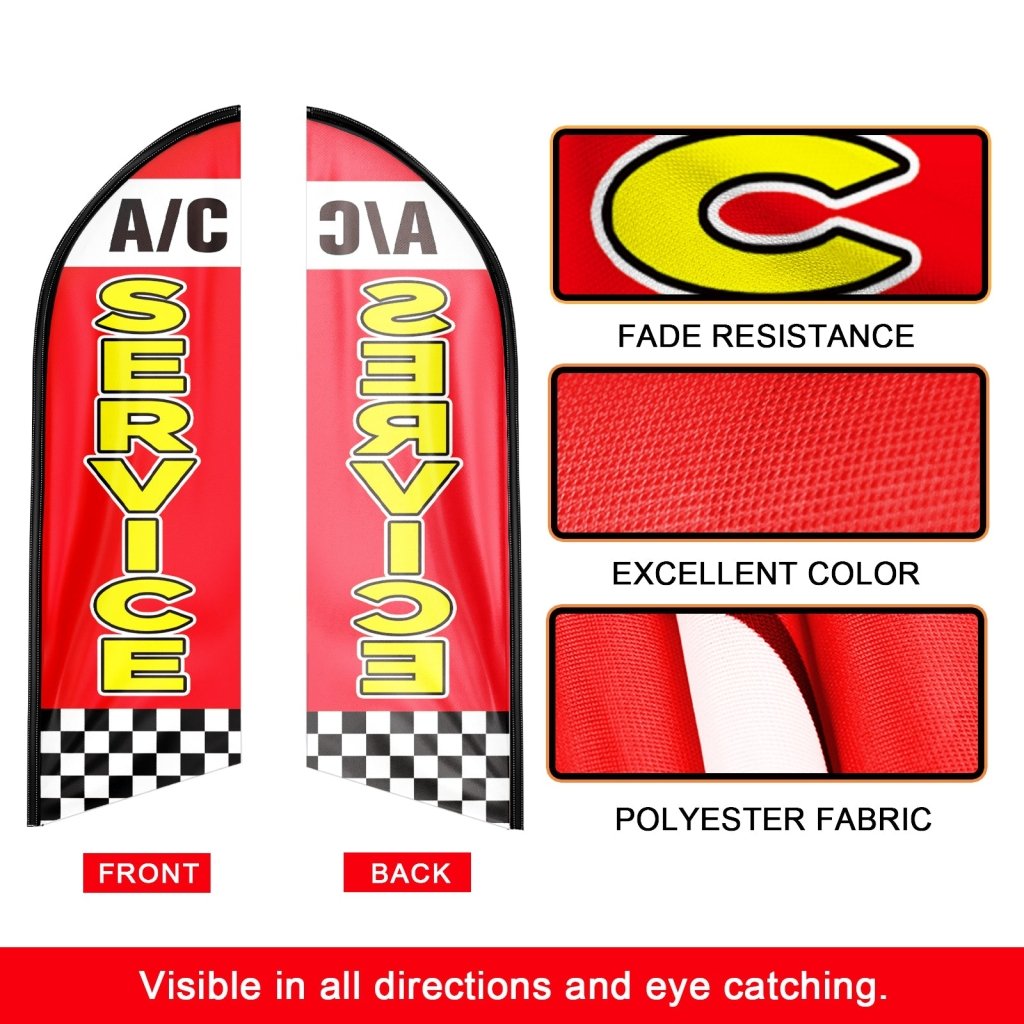8FT AC Service Swooper Flag (Flagpole Not Included 3.4)