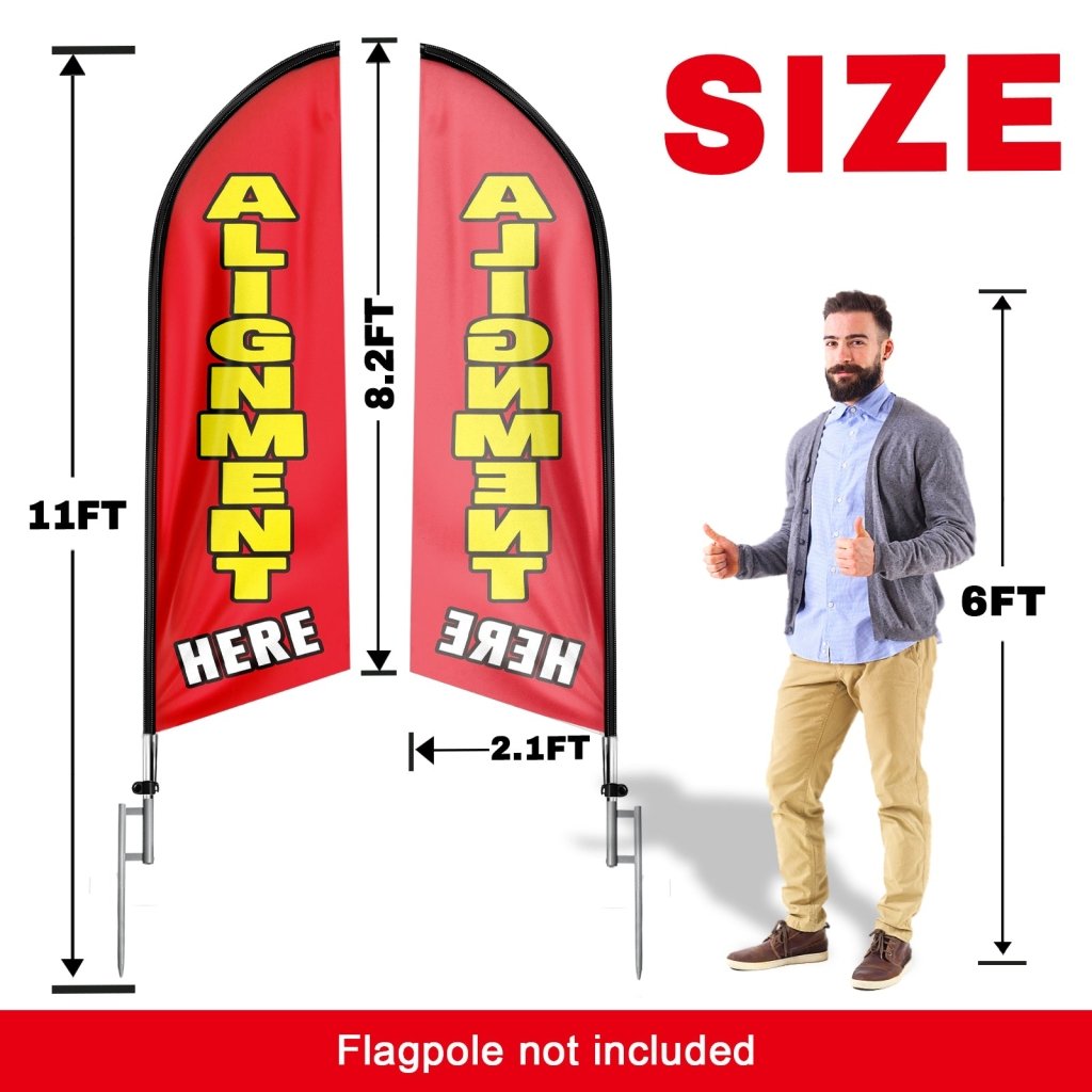 8FT Alignment Here Swooper Flag (Flagpole Not Included 3.4)