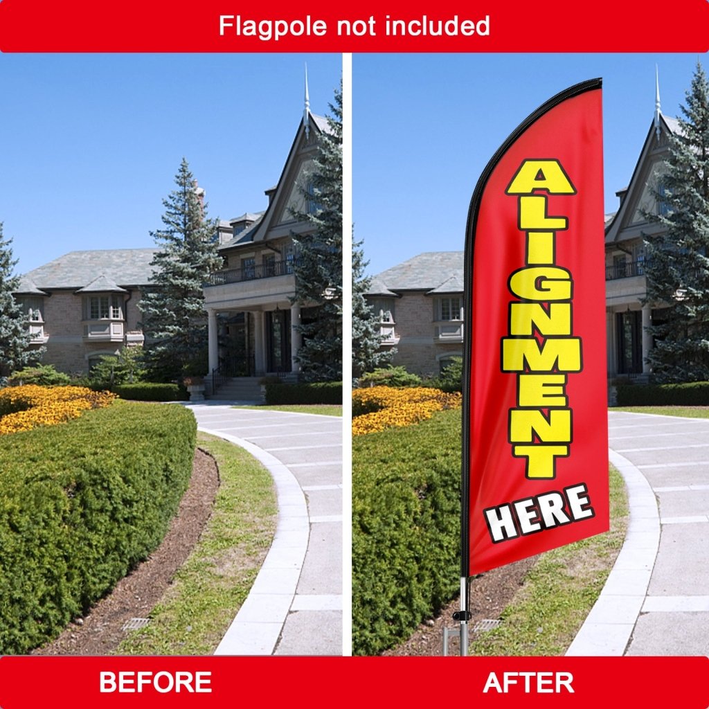 8FT Alignment Here Swooper Flag (Flagpole Not Included 3.4)