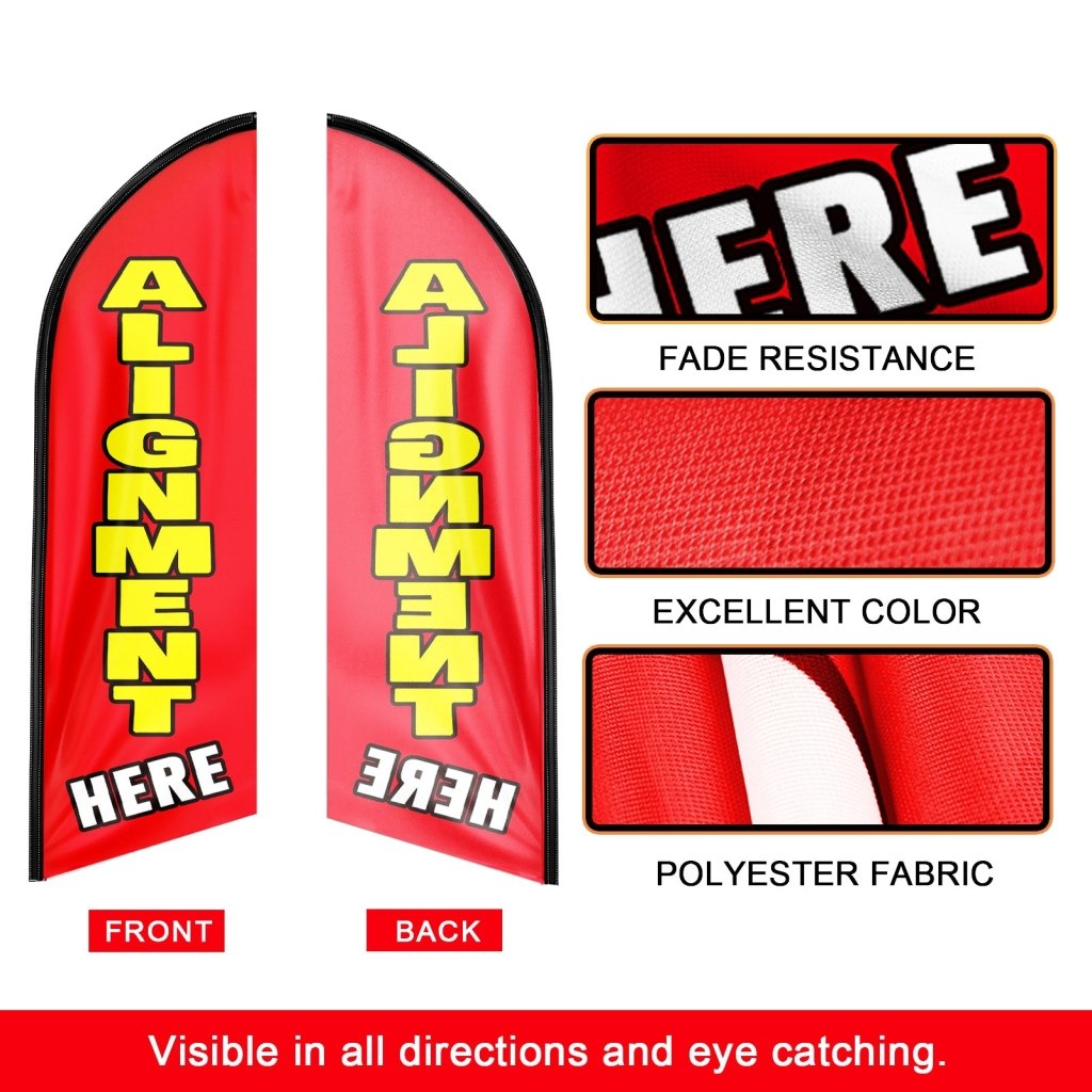 8FT Alignment Here Swooper Flag (Flagpole Not Included 3.4)