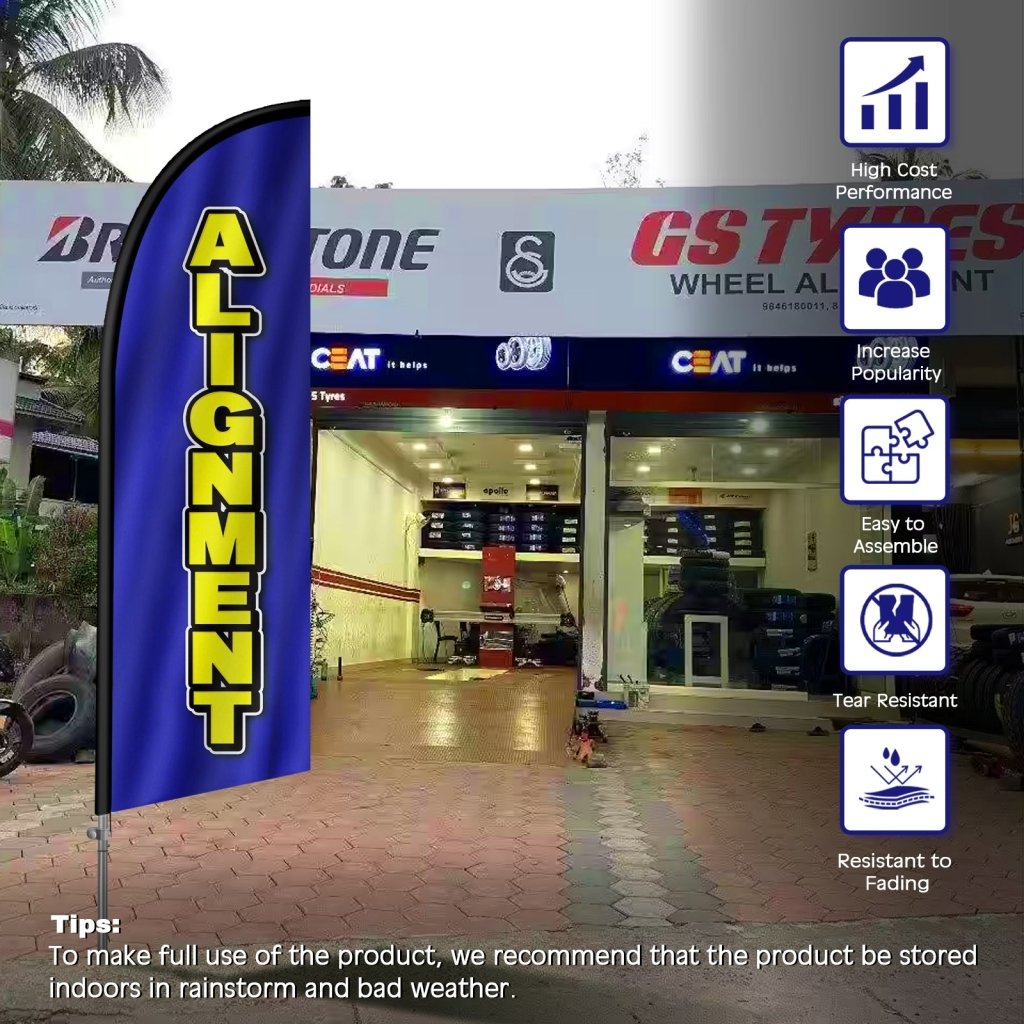 8FT Alignment Purple Feather Flag with Stainless Steel Pole Kit(2m flag set)