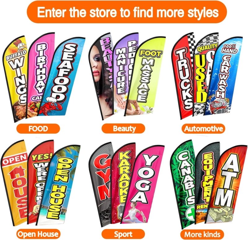 8FT Altenators Advertising Swooper Flag(Flagpole Not Included 3.4)