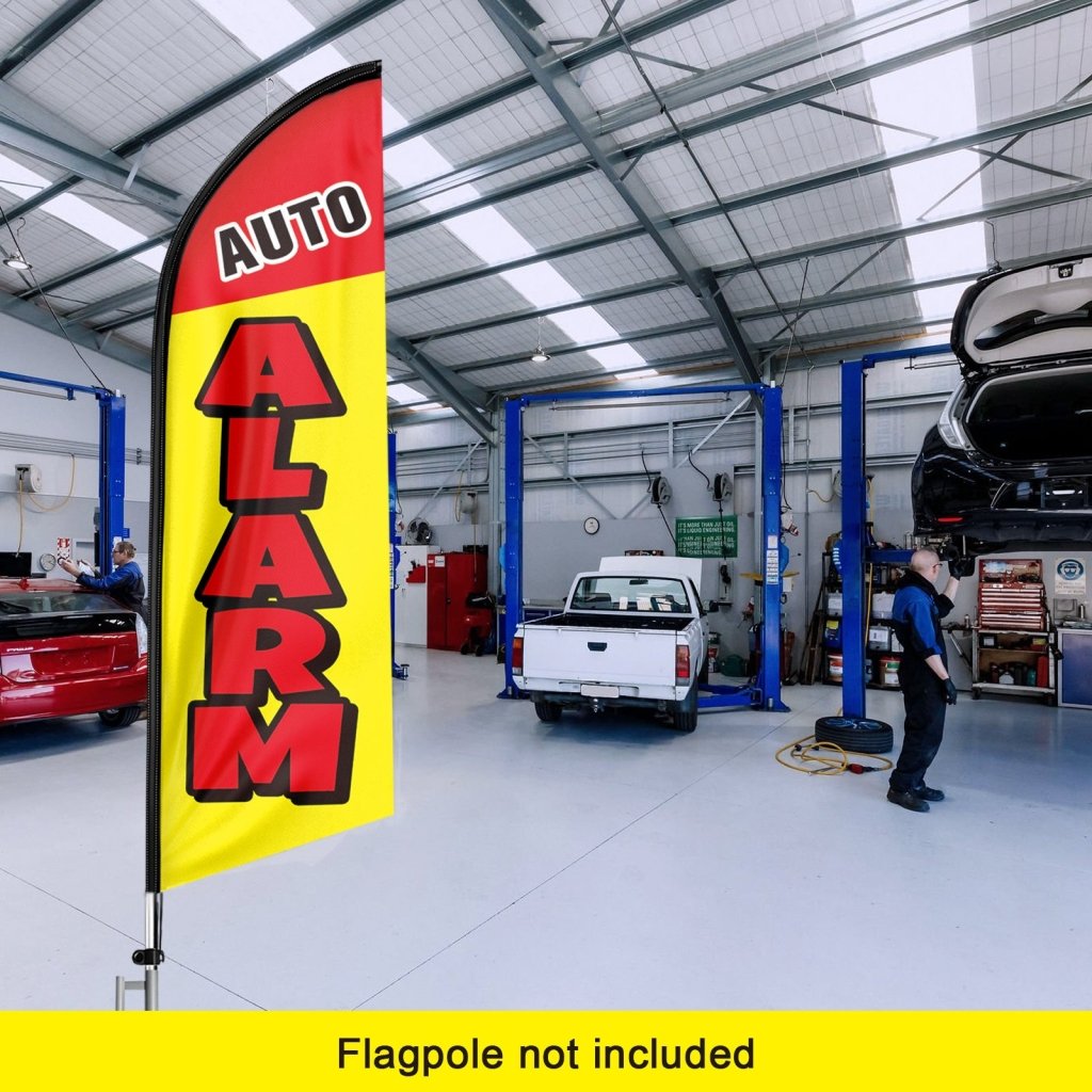 8FT Auto Alarm Swooper Flag (Flagpole Not Included 3.4)