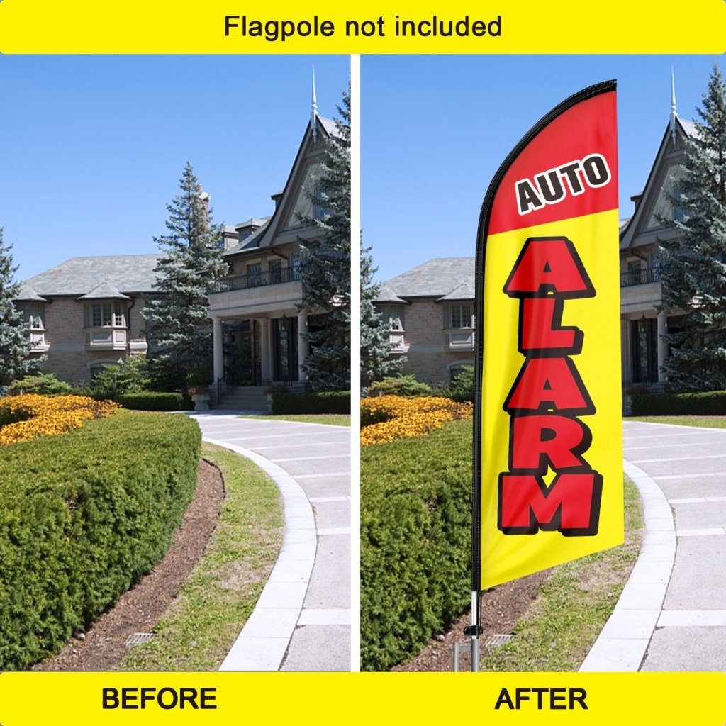 8FT Auto Alarm Swooper Flag (Flagpole Not Included 3.4)