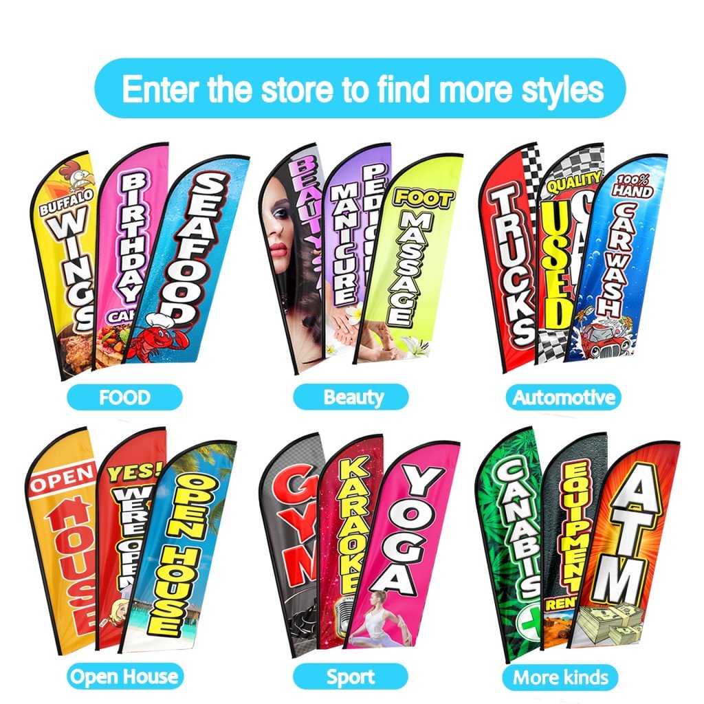 8FT Auto Maintenance Swooper Flag (Flagpole Not Included 3.4)