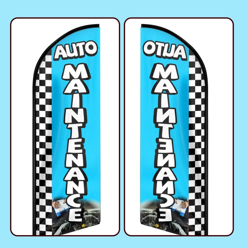 8FT Auto Maintenance Swooper Flag (Flagpole Not Included 3.4)