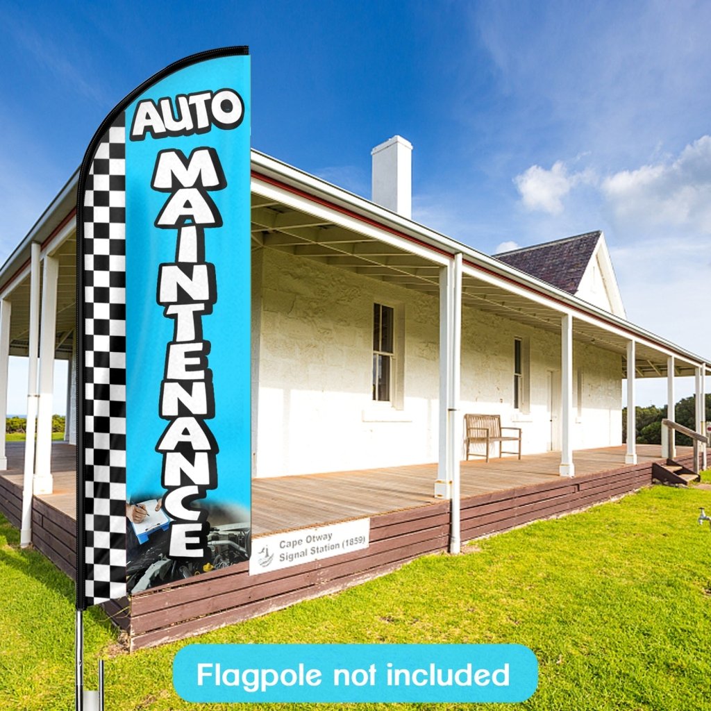 8FT Auto Maintenance Swooper Flag (Flagpole Not Included 3.4)