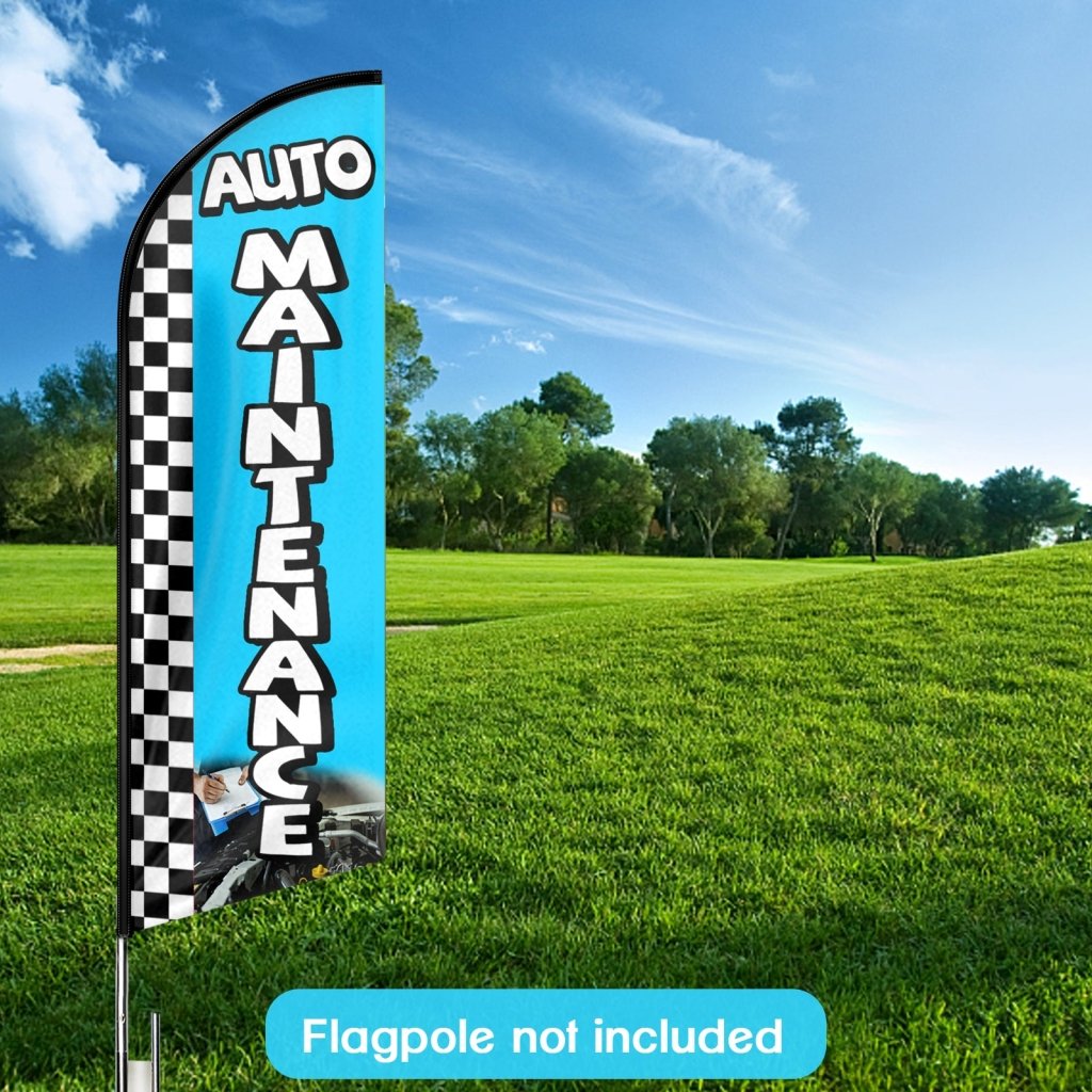 8FT Auto Maintenance Swooper Flag (Flagpole Not Included 3.4)