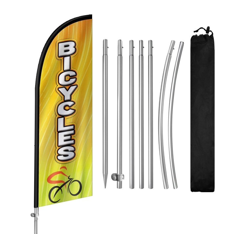 Trade Winds 3-Pack BBQ Swooper Feather Flags – #2 Size, 2.5'x11.5', Polyester, USA Theme