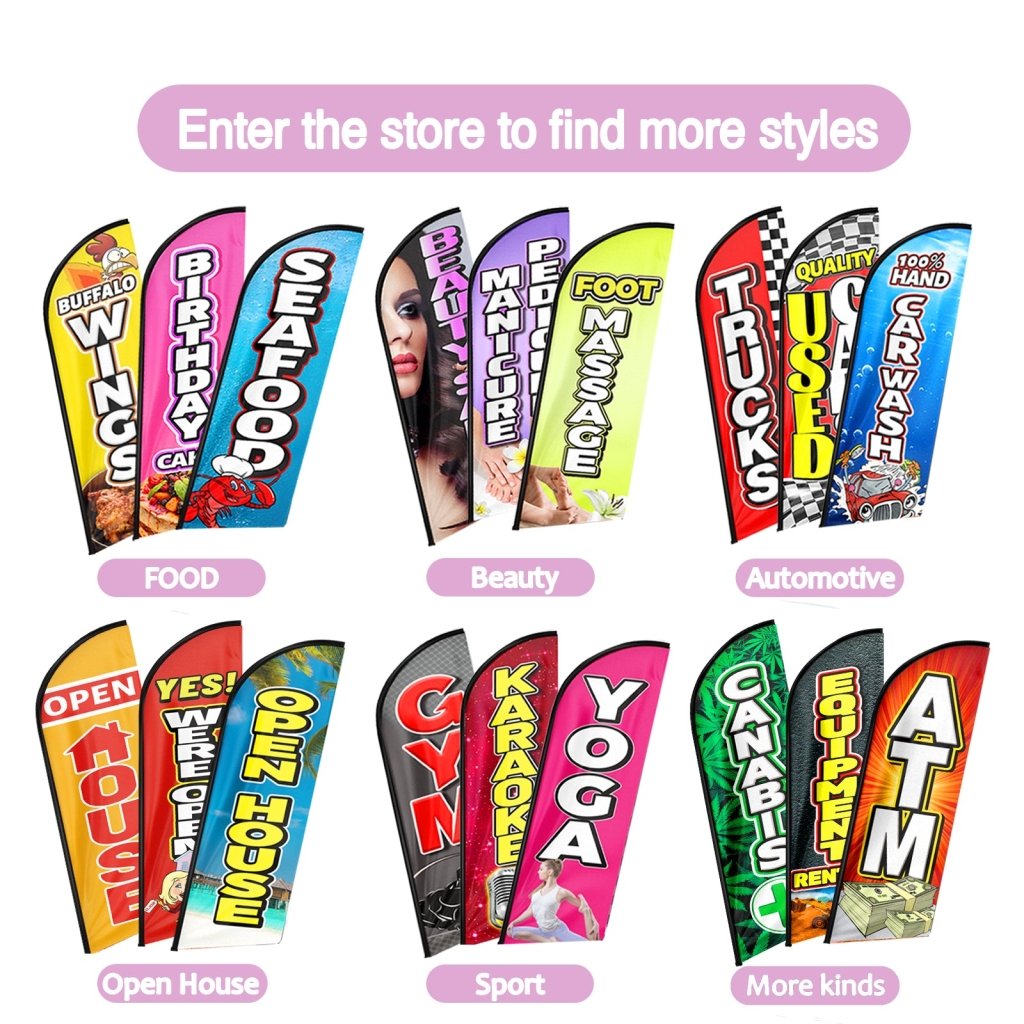 8FT Cakeshop Swooper Flag (Flagpole Not Included 3.4)