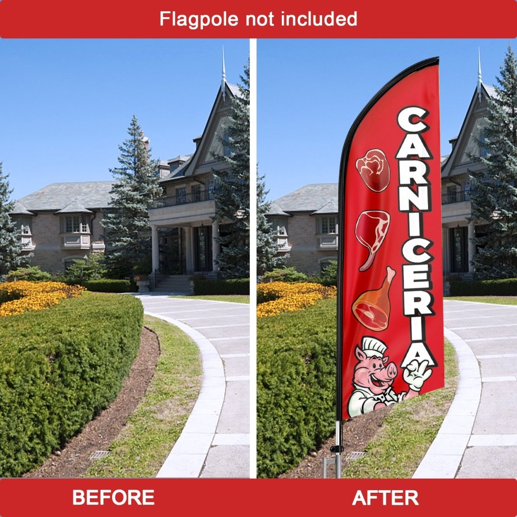 8FT Carniceria Swooper Flag (Flagpole Not Included 3.4)