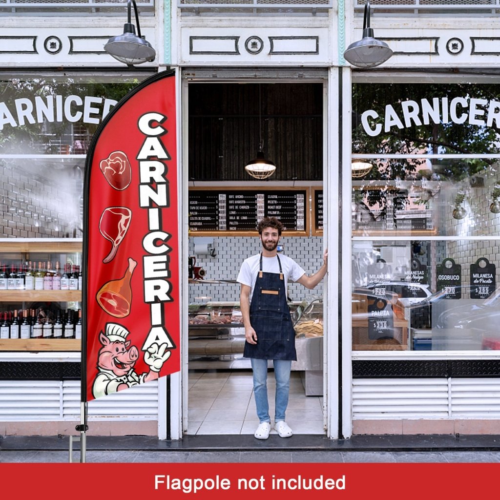 8FT Carniceria Swooper Flag (Flagpole Not Included 3.4)