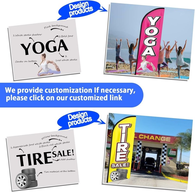 8FT Ciber Advertising Swooper Flag (Flagpole Not Included 3.4)