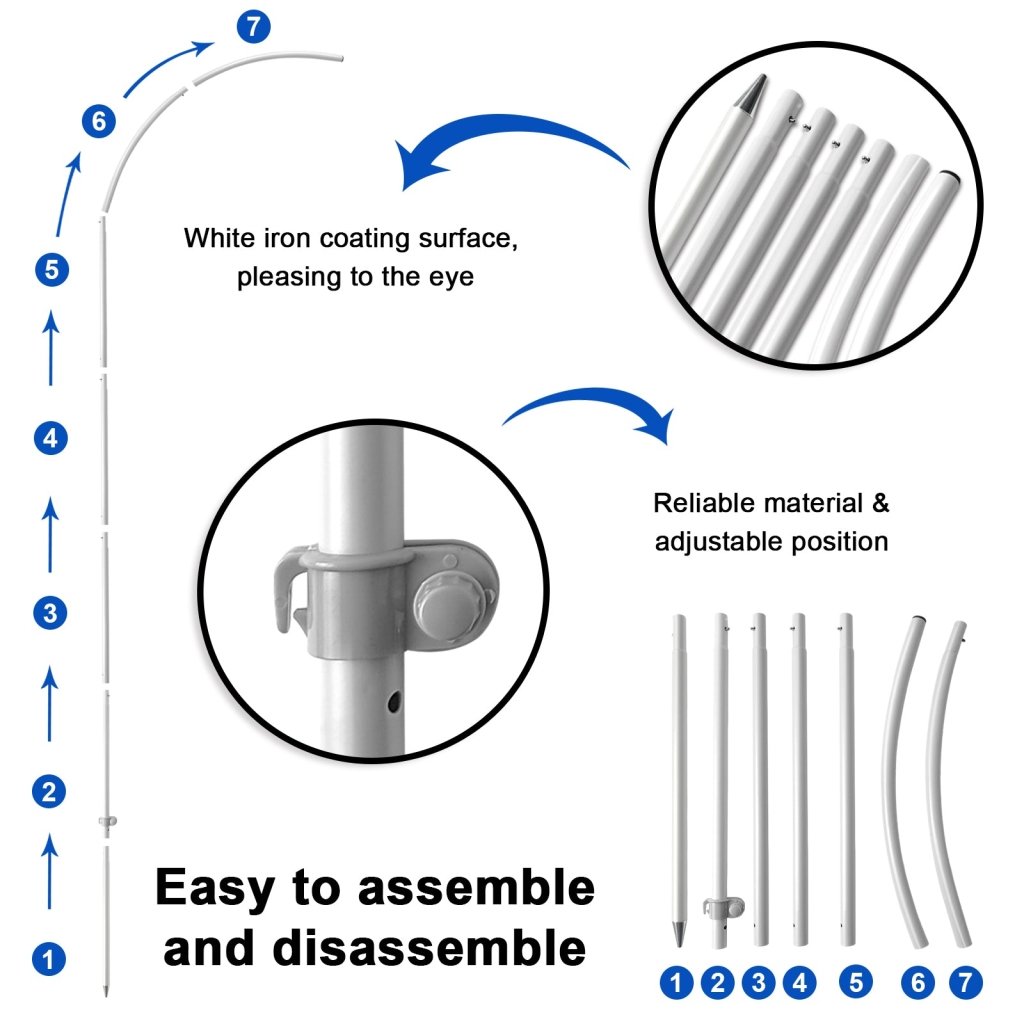 8FT Cigarettes Sold Blue Feather Flag with Stainless Steel Pole Kit(2m flag set)