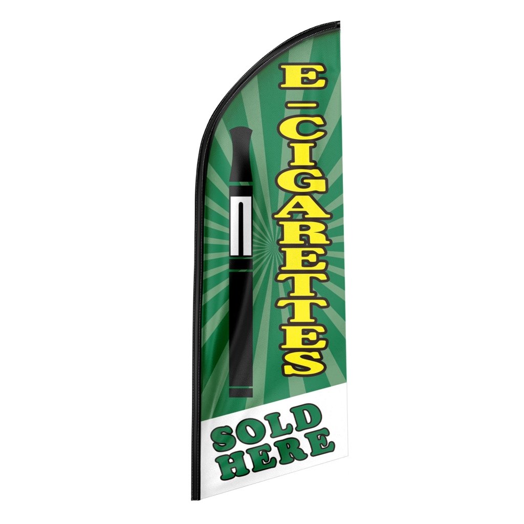 8FT Cigarettes Sold Green Swooper Flag (Flagpole Not Included 3.4)
