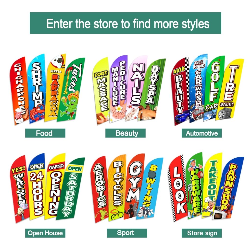 8FT Cookies Cakes Swooper Flag(Flagpole Not Included 3.4)