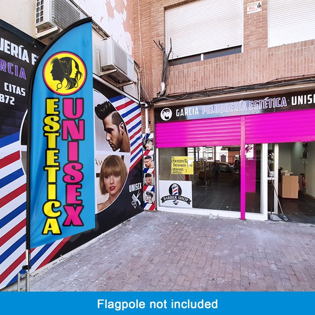8FT Estetica Unisex Advertising Swooper Flag (Flagpole Not Included 3.4)