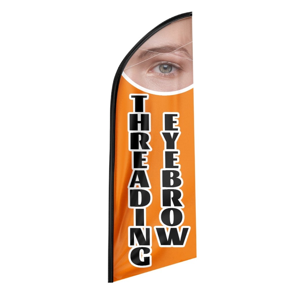 8FT Eyebrow Threading Advertising Swooper Flag (Flagpole Not Included 3.4)