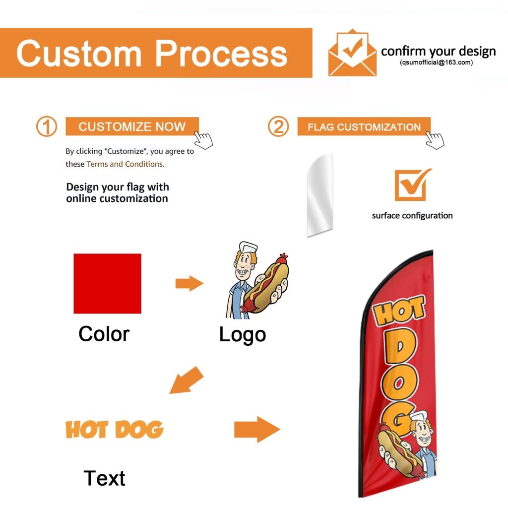 8FT Eyebrow Threading Advertising Swooper Flag (Flagpole Not Included 3.4)