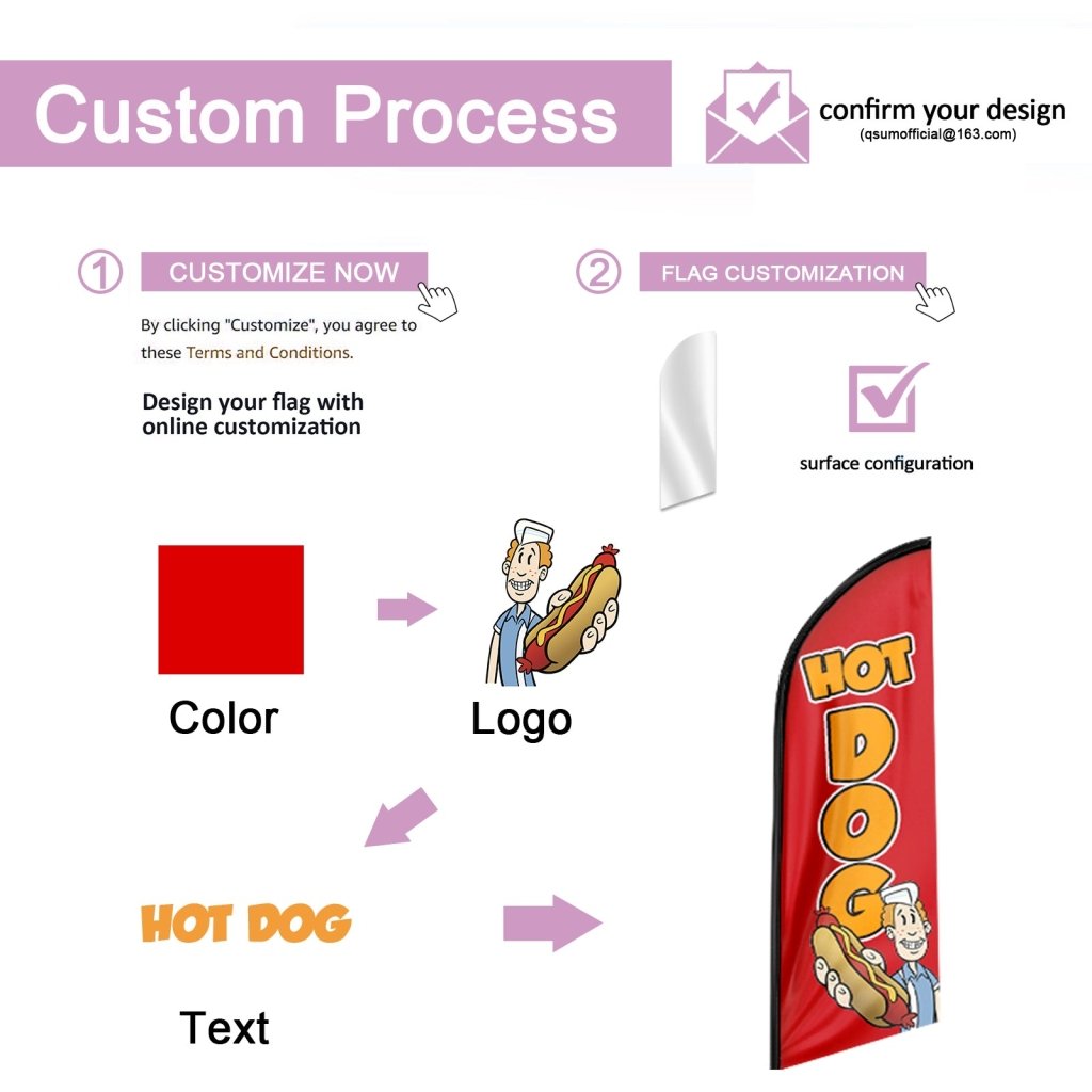 8FT Foot Massage Purple Advertising Swooper Flag (Flagpole Not Included 3.4)