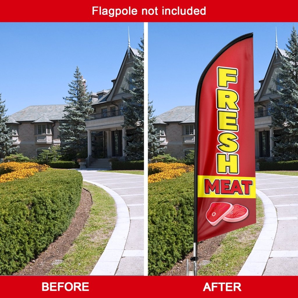 8FT Fresh Meat Swooper Flag (Flagpole Not Included 3.4)
