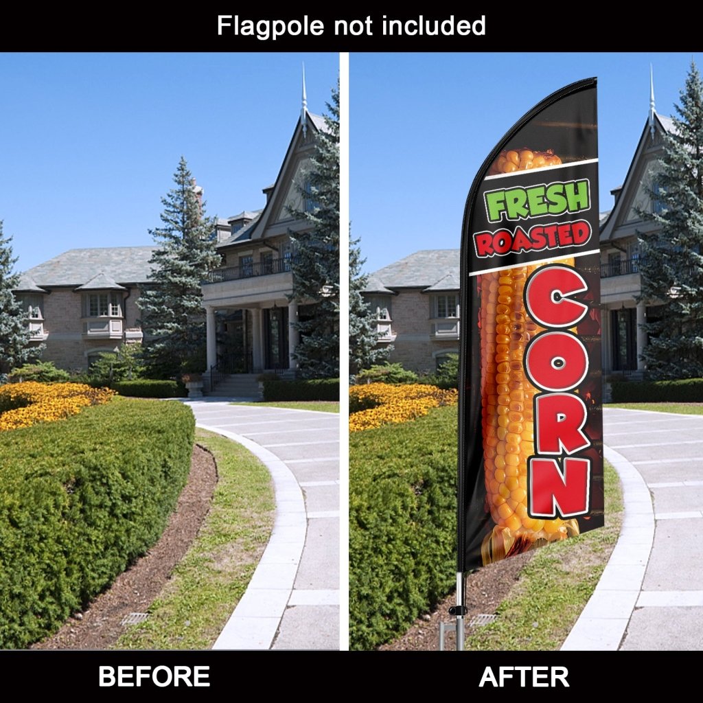 8FT Fresh Roasted Corn Swooper Flag (Flagpole Not Included 3.4)
