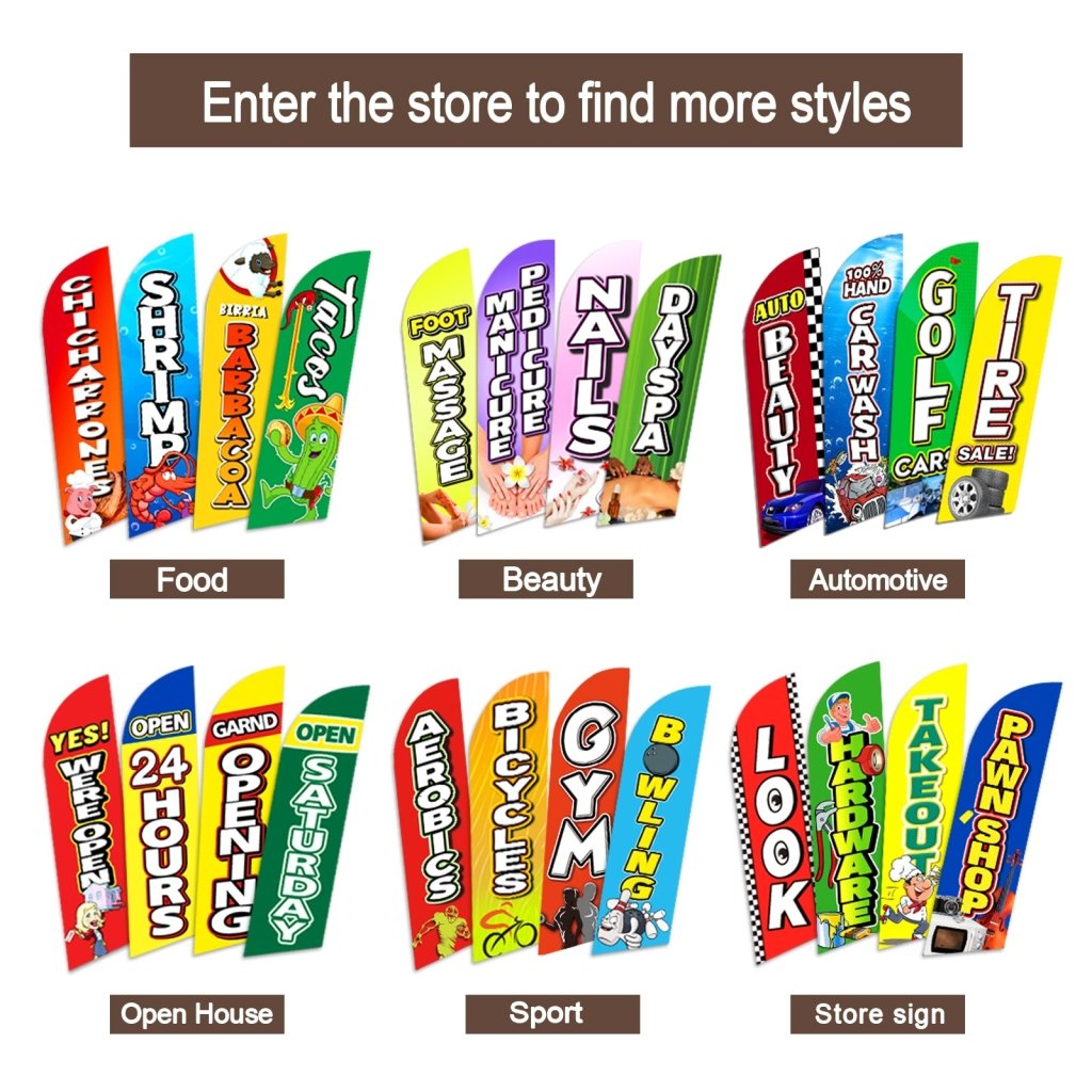 8FT Fresh Soft Pretzels Swooper Flag (Flagpole Not Included 3.4)