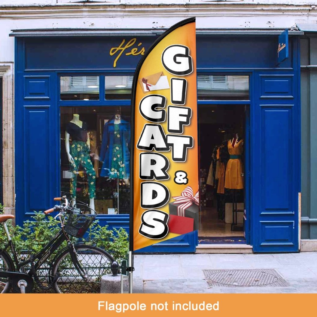 8FT Gift&Cards Advertising Swooper Flag (Flagpole Not Included 3.4)