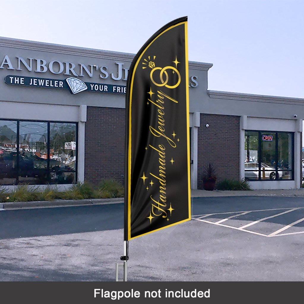8FT Handmade Jewelry Advertising Swooper Flag (Flagpole Not Included 3.4)